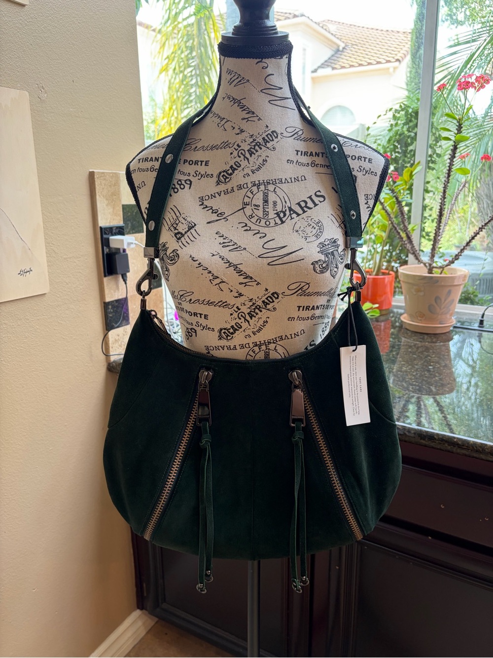 Rebecca Minkoff M.A.B. Croissant Hobo in Bottle Green - Retired